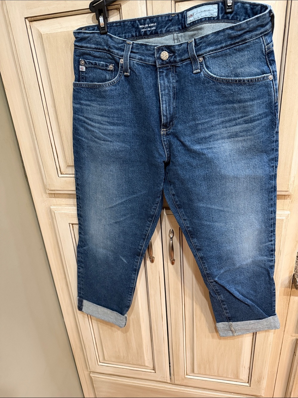 Ag Adriano Goldschmied Women's Dark Blue Boyfriend Jeans
